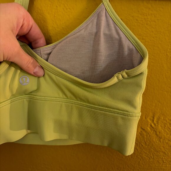 Lululemon Flow Y Bra Nulu - Wasabi Green - Size 6 - NWT (LW2EH4S) - Picture 3 of 6